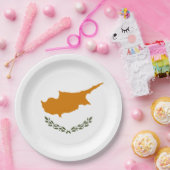 zyprische Flagge Pappteller (Party)