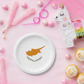 zyprische Flagge Pappteller (Party)