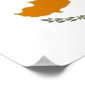 zyprische Flagge Poster (Ecke)