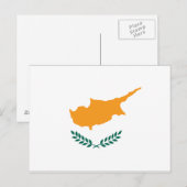 zyprische Flagge Postkarte (Vorne/Hinten)