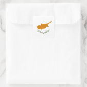 zyprische Flagge Quadratischer Aufkleber (Tasche)