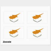 zyprische Flagge Rechteckiger Aufkleber (Blatt)