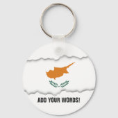 zyprische Flagge Schlüsselanhänger (Vorderseite)