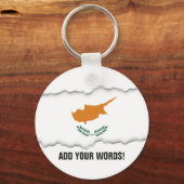 zyprische Flagge Schlüsselanhänger (Vorderseite)