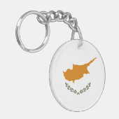 zyprische Flagge Schlüsselanhänger (Vorderseite links)