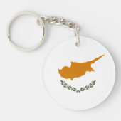 zyprische Flagge Schlüsselanhänger (Vorderseite)