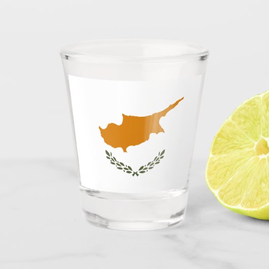 zyprische Flagge Schnapsglas (Vorderseite)