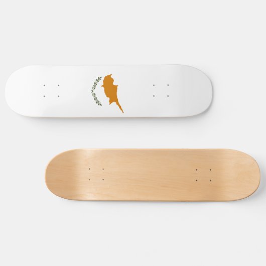 zyprische Flagge Skateboard (Horizontal)