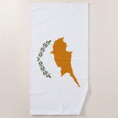 zyprische Flagge Strandtuch (Vorderseite)