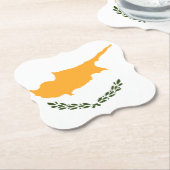 zyprische Flagge Untersetzer (angewinkelt)