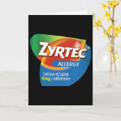Zyrtec Allergy Funny Group Nurse Pharmacy Hallowee Karte (Gelbe Blume)