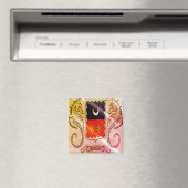 zYT002 MAYOTTE, Waving Flag, Afrika, Kühlschrank Magnet (In Situ (Geschirrspüler))