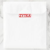 Zytka Briefmarke Runder Aufkleber (Tasche)
