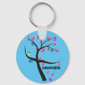 Zytologe einzigartiger Baum mit Zelldesign Schlüsselanhänger (Rückseite)