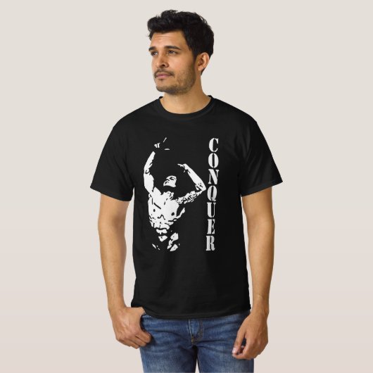 Zyzz Conquer Retro T-Shirt (Vorne ganz)