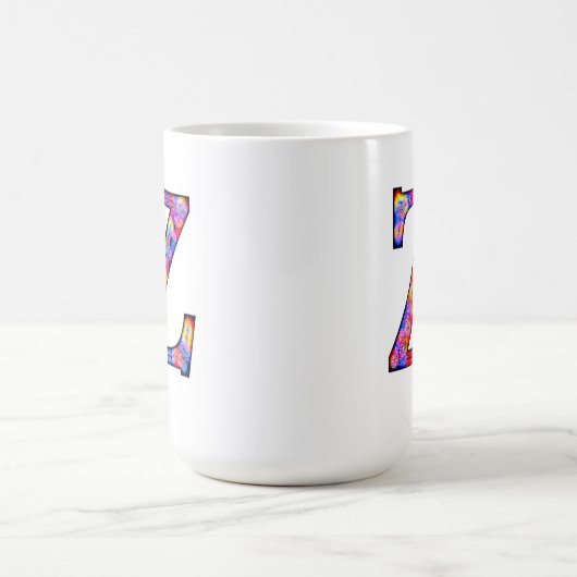 Zz belichtete Monogramm Kaffeetasse (Mittel)