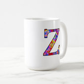 Zz belichtete Monogramm Kaffeetasse (VorderseiteRechts)