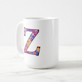 Zz belichtete Monogramm Kaffeetasse (Vorderseite Links)