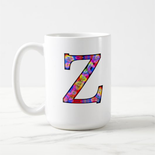 Zz belichtete Monogramm Kaffeetasse (Links)