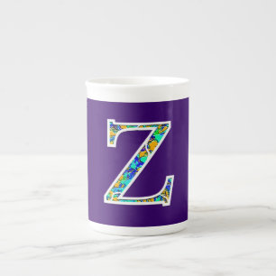 Zz belichtete Monogramm Porzellantasse
