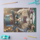 ZZ Tophat, Furry Cat Playing Cards Seidenpapier (Basteln)