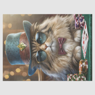 ZZ Tophat, Furry Cat Playing Cards Seidenpapier