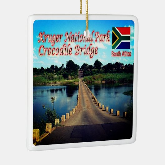 zZA003 KRUGEN N.P. Südafrika, Krokodile-Brücke, Keramikornament (Rechts)