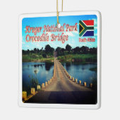 zZA003 KRUGEN N.P. Südafrika, Krokodile-Brücke, Keramikornament (Links)