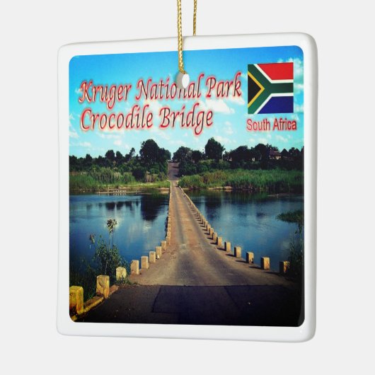 zZA003 KRUGEN N.P. Südafrika, Krokodile-Brücke, Keramikornament (Links)