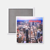 zZA018 JOHANNESBURG, Panorama, Südafrika, Kühlschr Magnet (Vorderseite/Rückseite)