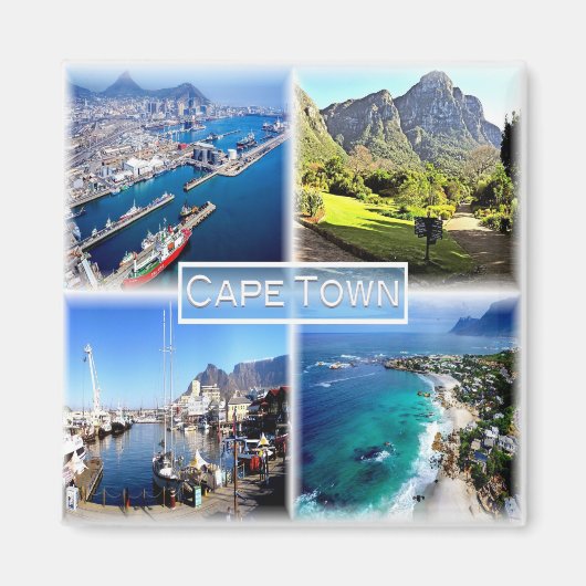 zZA025 CAPE TOWN, Mosaik, Clifton, Kühlschrank Magnet (Vorne)