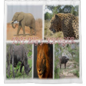 zZA027 SÜDAFRIKA, DER GROSSE 5 IN KRUGER NP Duschvorhang (Vorderseite)