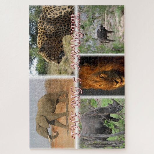 zZA027 SÜDAFRIKA, DER GROSSE 5 IN KRUGER NP Puzzle (Vertikal)