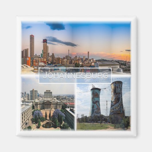 zZA030 JOHANNESBURG, Mosaik, Südafrika, Kühlschran Magnet (Vorne)