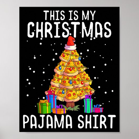 Zza Christmas Tree Shirt Men Kids Zza Lover Gift X Poster (Vorne)
