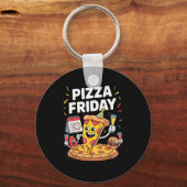 Zza Friday Funny Food Quote For Zza Lovers And Foo Schlüsselanhänger (Vorderseite)