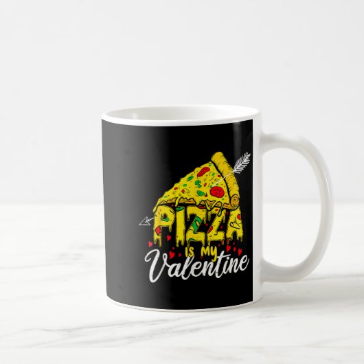 Zza Is My Valentine Day Hearts Eat Food Boys  Kaffeetasse (Rechts)
