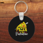 Zza Is My Valentine Day Hearts Eat Food Boys Schlüsselanhänger (Vorderseite)
