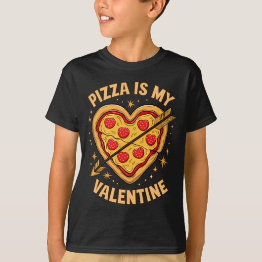 Zza Is My Valentine Fun Celebration Humor Lovers  T-Shirt (Vorderseite)