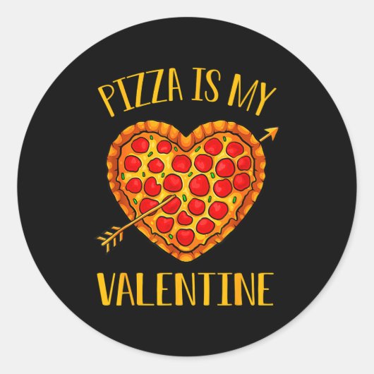 Zza Is My Valentine Funny Valentines Day Boys Gi Runder Aufkleber (Vorderseite)