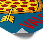 Zza Is My Valentine Funny Valentines Day Boys Girl Poster (Ecke)