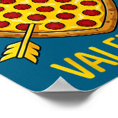 Zza Is My Valentine Funny Valentines Day Boys Girl Poster (Ecke)