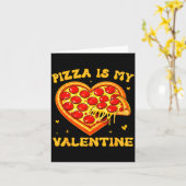 Zza Is My Valentine Funny Valentines Day Heart  Karte (Gelbe Blume)