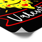 Zza Is My Valentine Funny Valentines Day Quote Poster (Ecke)