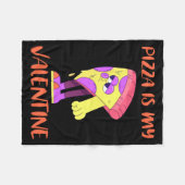 Zza Is My Valentine Pepperoni Zza For Women  Fleecedecke (Vorderseite (Horizontal))