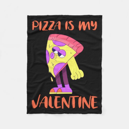 Zza Is My Valentine Pepperoni Zza For Women Fleecedecke (Vorderseite)