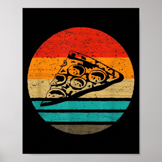 Zza-Scheibe im Retro-Stil Vintage Poster (Vorne)