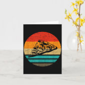 Zza Slice Retro Style Vintage  Karte (Gelbe Blume)