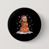 Zza Snowman - Santa Hat - Christmas Zza Party - Fu Button (Vorderseite)