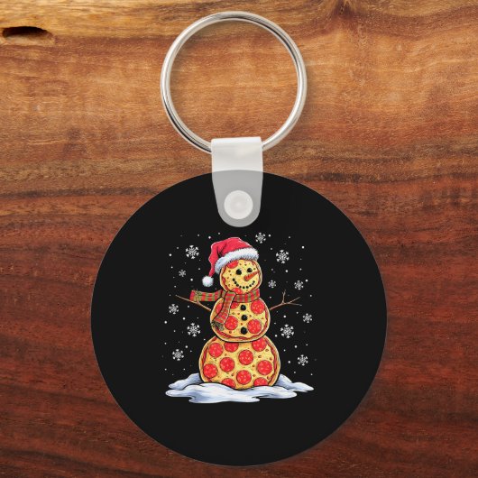 Zza Snowman - Santa Hat - Christmas Zza Party - Fu Schlüsselanhänger (Vorderseite)